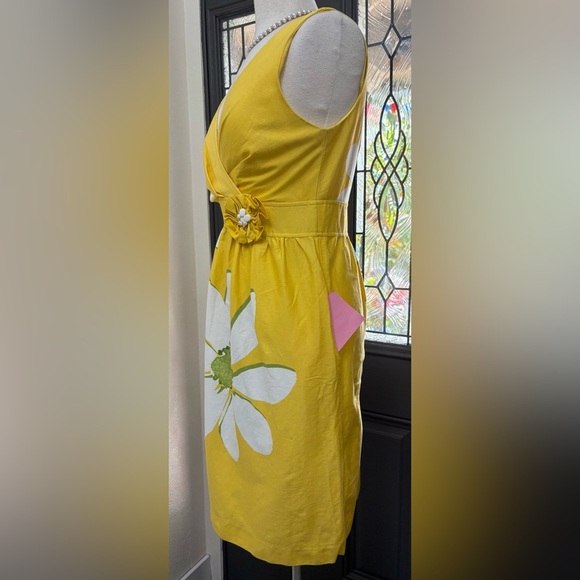 Studio I Yellow Sleeveless Daisy Print Sundress - Picture 2 of 9